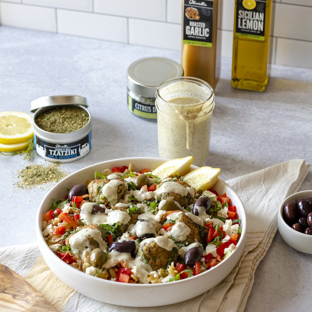 Greek Orzo Bowl