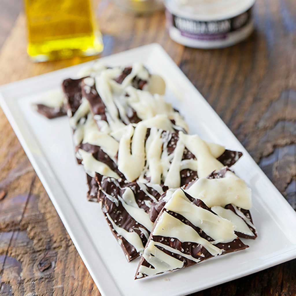 Blood Orange Chocolate Bark with Almond and Sea Salt