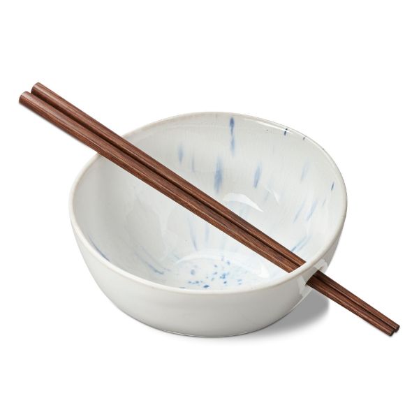 TAG Ramen Noodle Bowls with Chopsticks