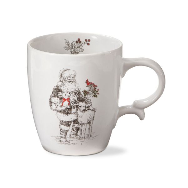 Farmhouse Santa & Reindeer Mug