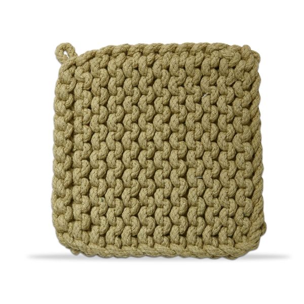 Lettuce Green Crochet Trivet Potholder