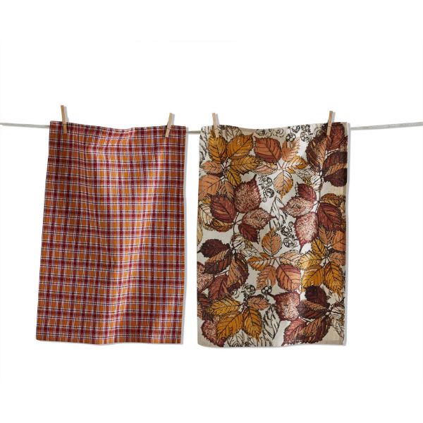 Gathering Leaves Dishtowel