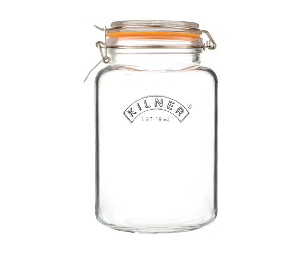 Clip Top Square Jar 102oz