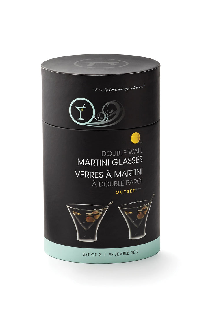 Double Wall Martini Glass, Set of 2