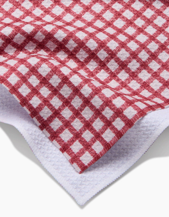 Fireside Plaid Red Kitchen Tea Towel