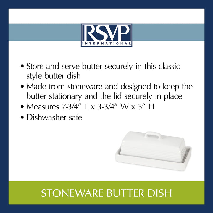 RSVP Stoneware Butter Dish