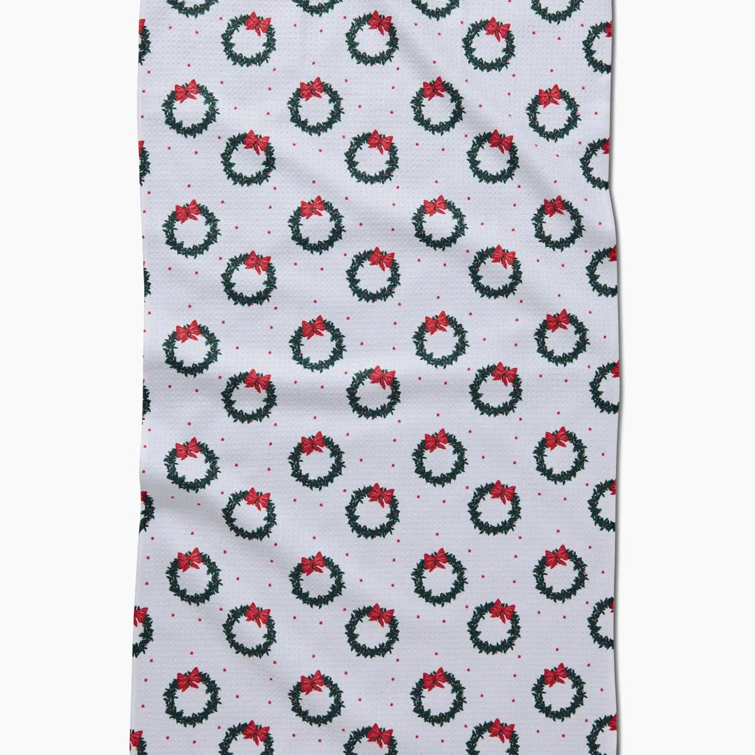 Bow Wreath Kitchen Tea Towel