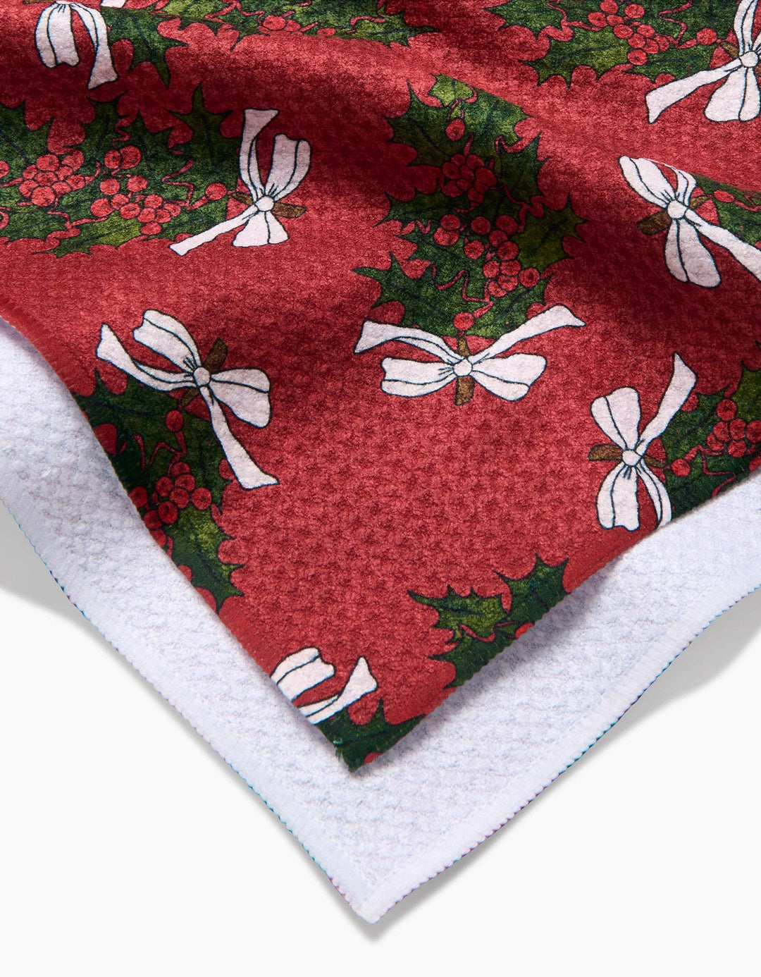 Christmas Berry Bow Kitchen Tea Towel