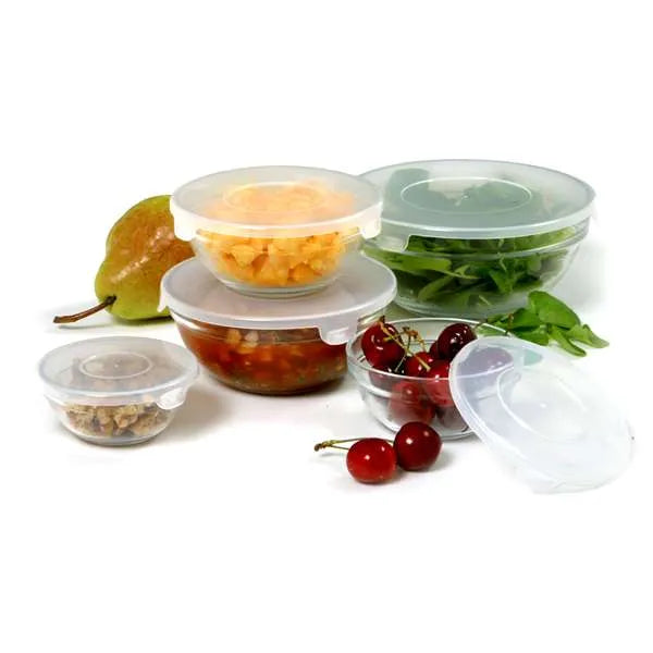 10 Piece Nesting Glass Bowl Set with Lids