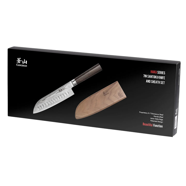 Haku Series 7" Santoku Knife with Sheath