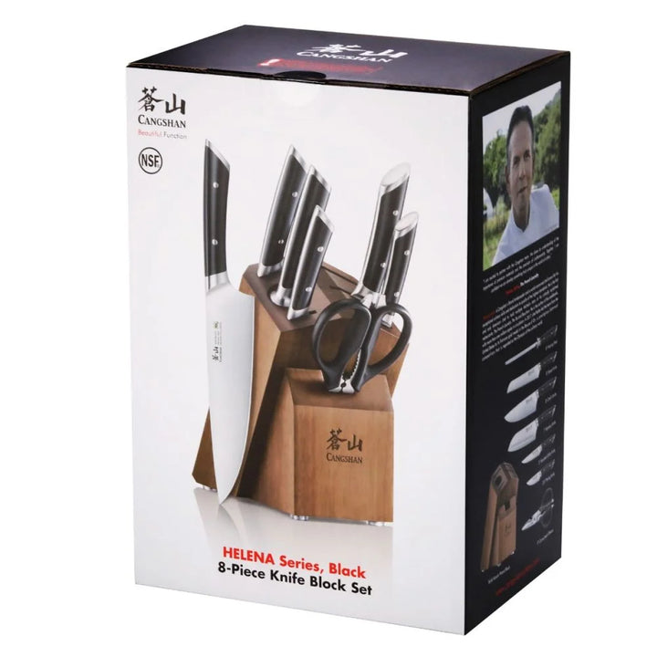 Helena Series Black Series 8-Piece Knife Block Set
