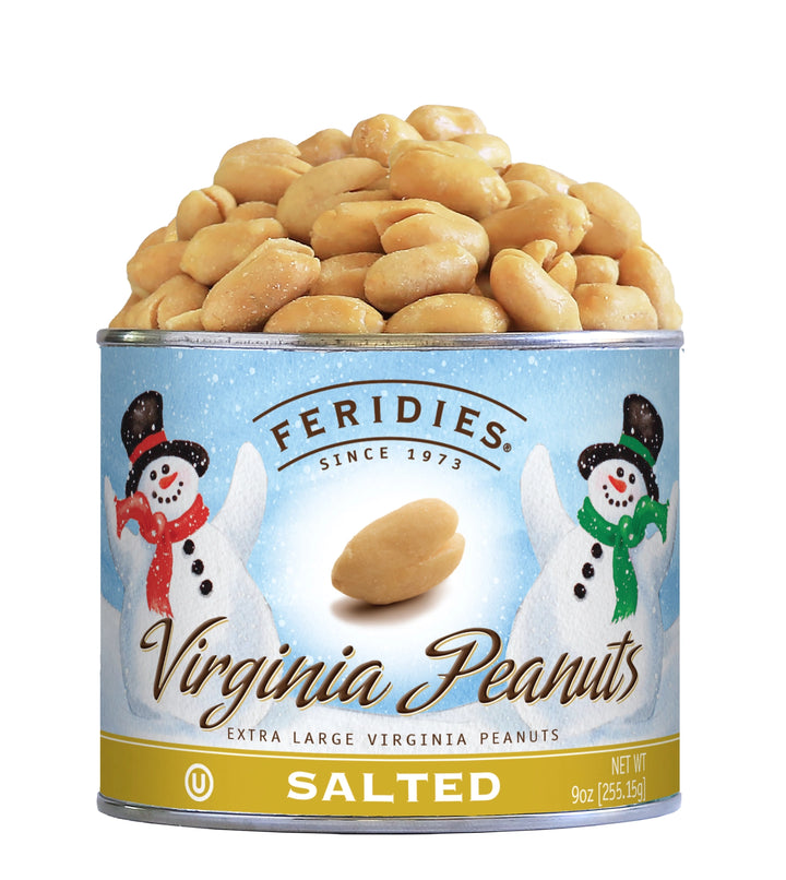 Snowman Holiday Label Salted Virginia Peanuts