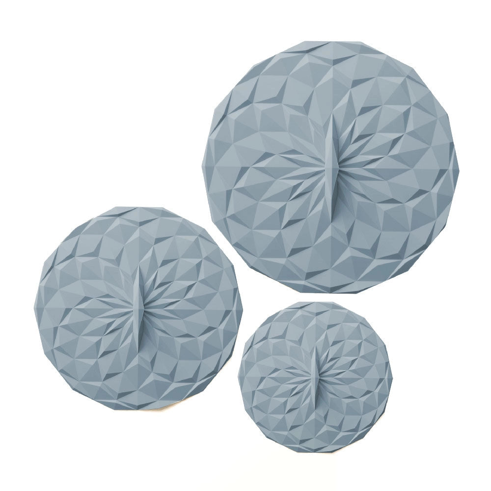 Set of 3 Round Suction Lids