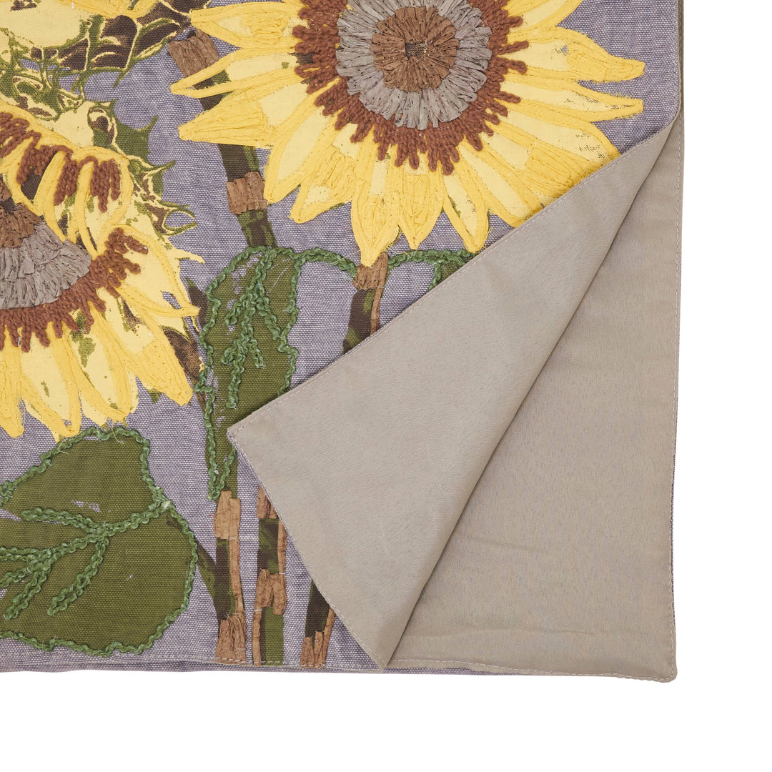 Embroidered Sunflower Table Runner