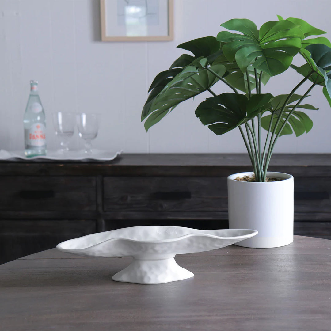 Vida Nube Small Oval Pedestal Cracker Tray (White)