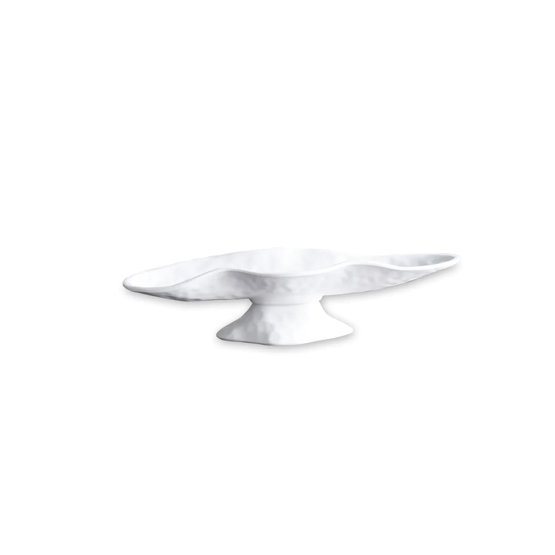Vida Nube Small Oval Pedestal Cracker Tray (White)