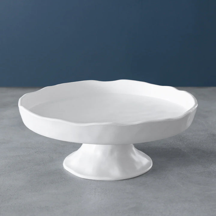 Vida Nube Round Pedestal Cake Plate (White)