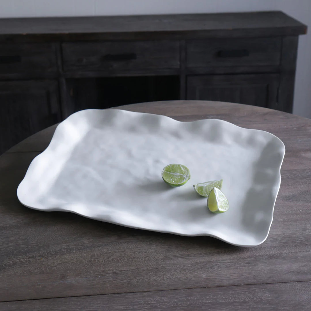 Vida Nube Extra Large Rectangular Tray (White)