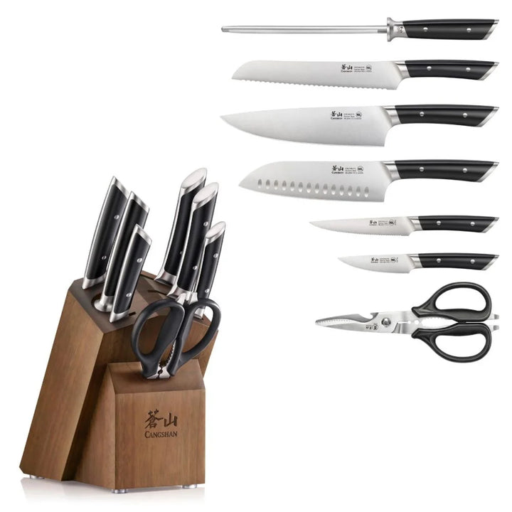 Helena Series Black Series 8-Piece Knife Block Set