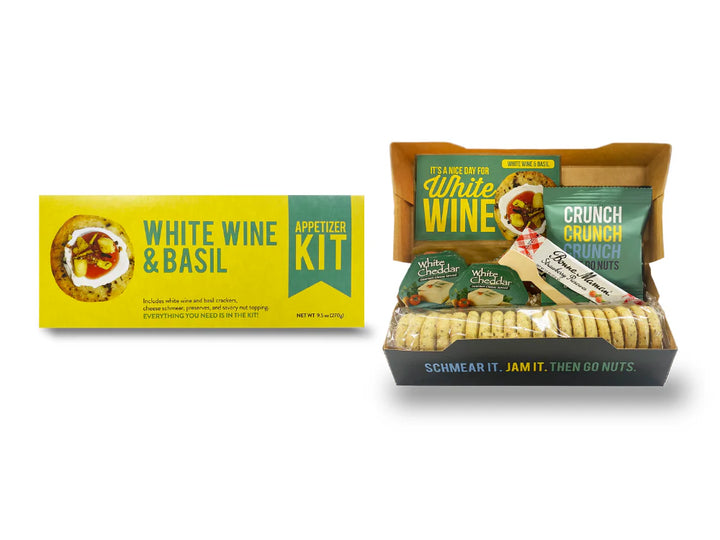 Snackable White Wine & Basil Crackerology Kit