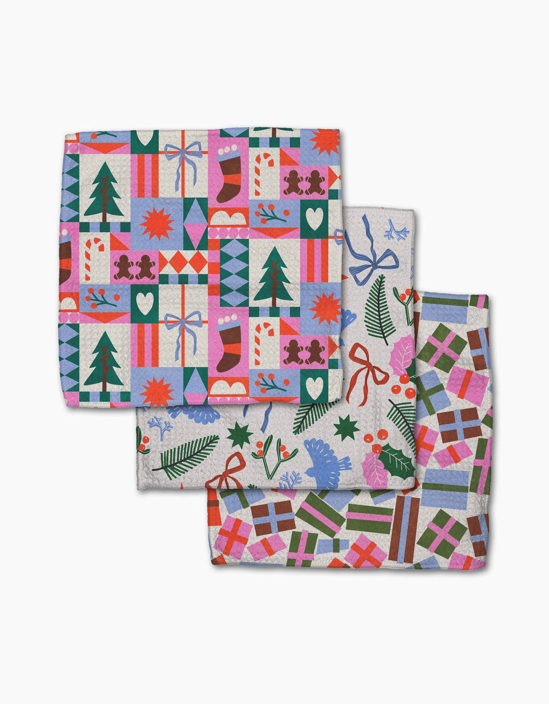 Festive Cheer Dishcloth Set of 3