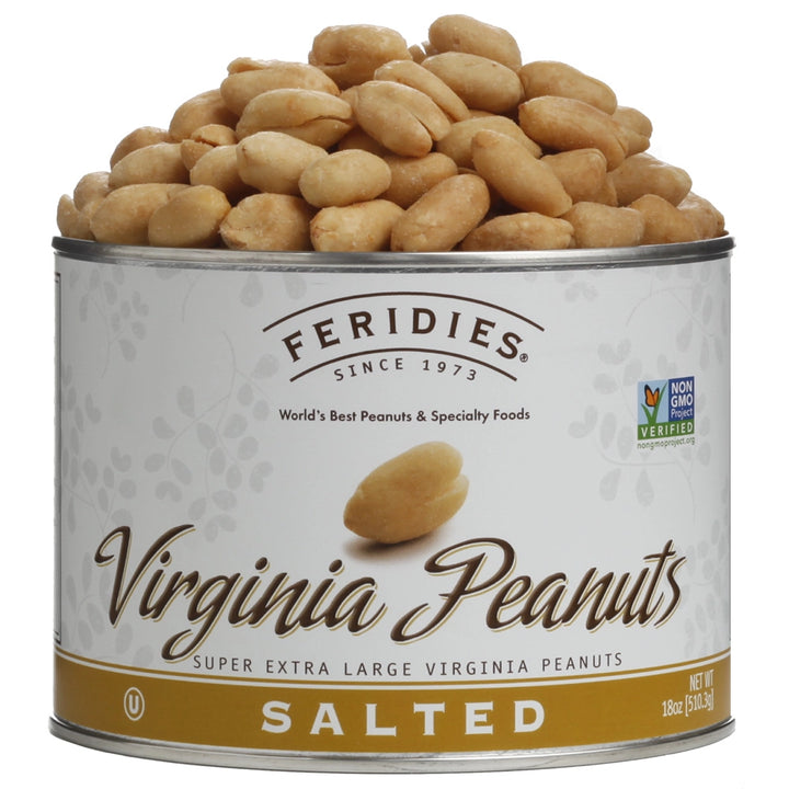 Salted Virginia Peanuts, 18oz Tin
