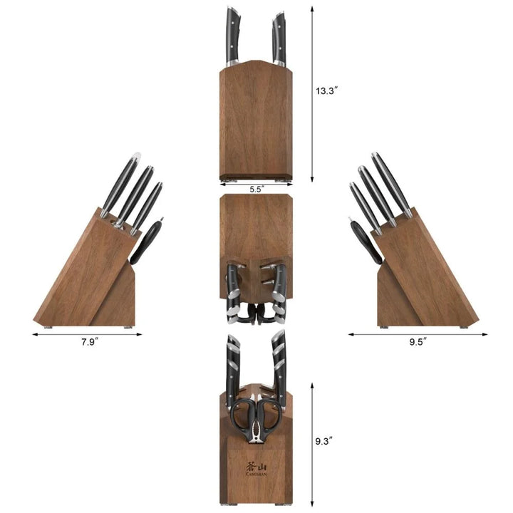 Helena Series Black Series 8-Piece Knife Block Set