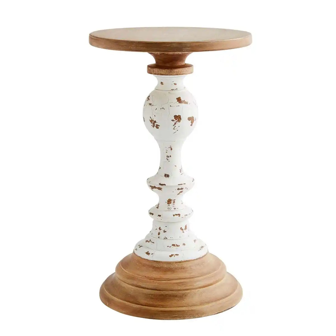 Mud Pie Two-Tone Wood Candle Holder