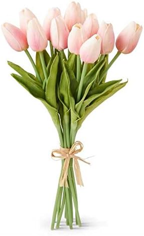 13" Pink/Rose Real Touch Mini Tulip Bundle