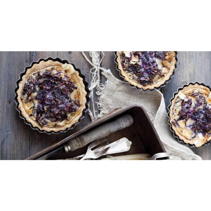 Mrs. Anderson's Non-Stick Quiche Pans, Set of 4, 4.25" x 1"