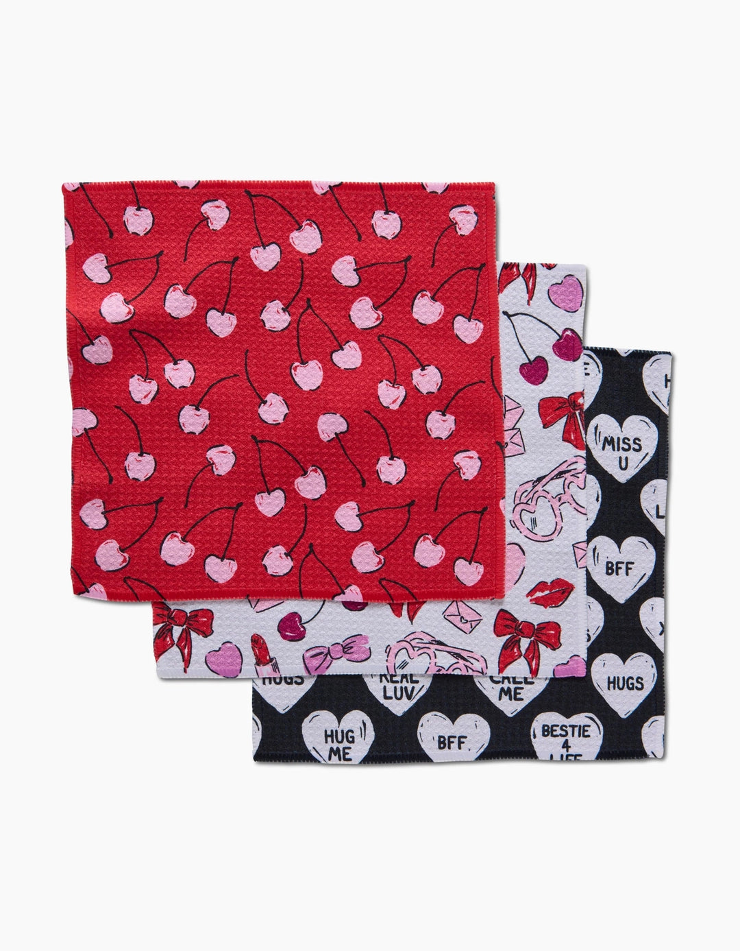 Valentines - Dishcloth Set of 3