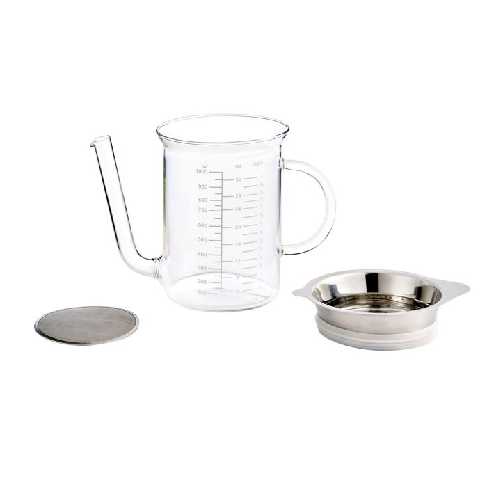 Roasting Glass Fat Separator with Gravy Strainer
