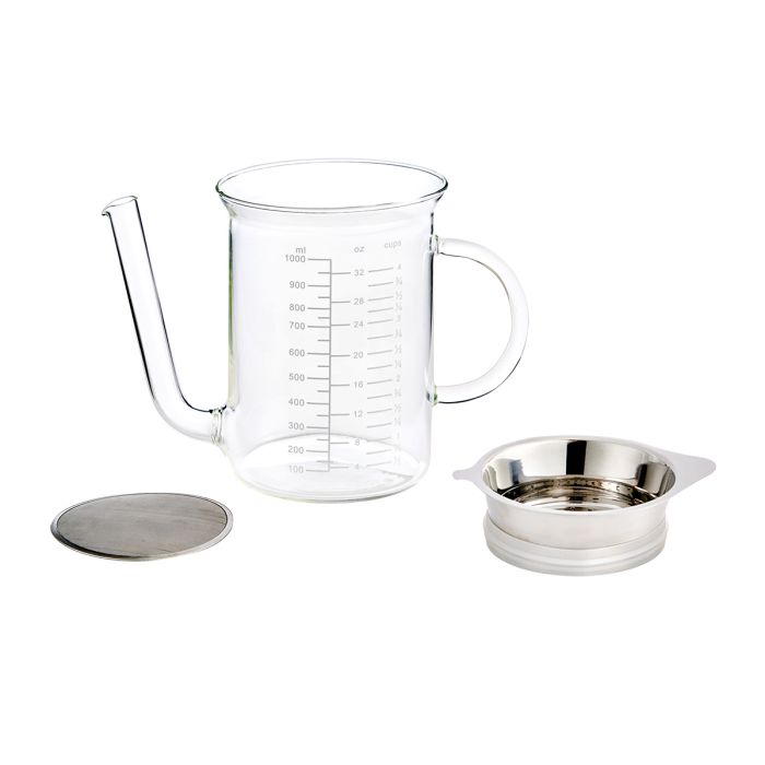 Roasting Glass Fat Separator with Gravy Strainer