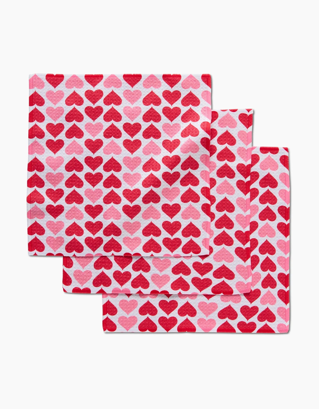 Blushing Hearts - Dishcloth Set of 3