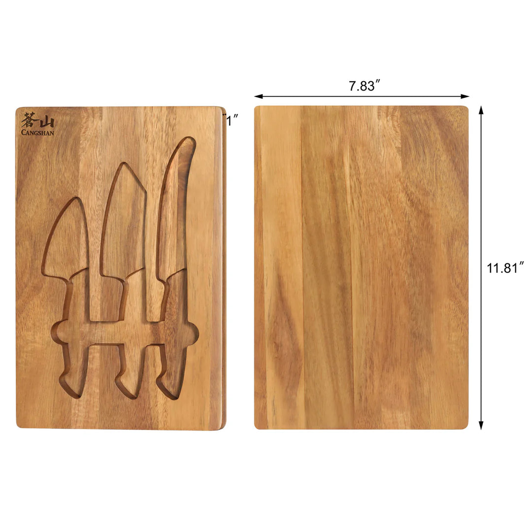 3-Piece Olive Wood Cheese Knife Set