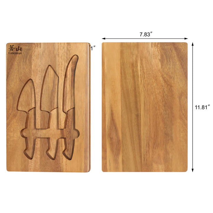 3-Piece Olive Wood Cheese Knife Set