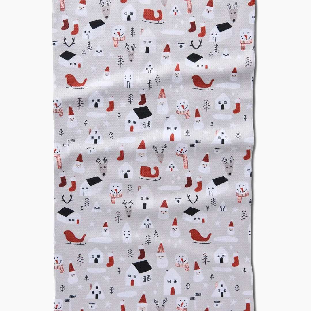 Santas Village Kitchen Tea Towel