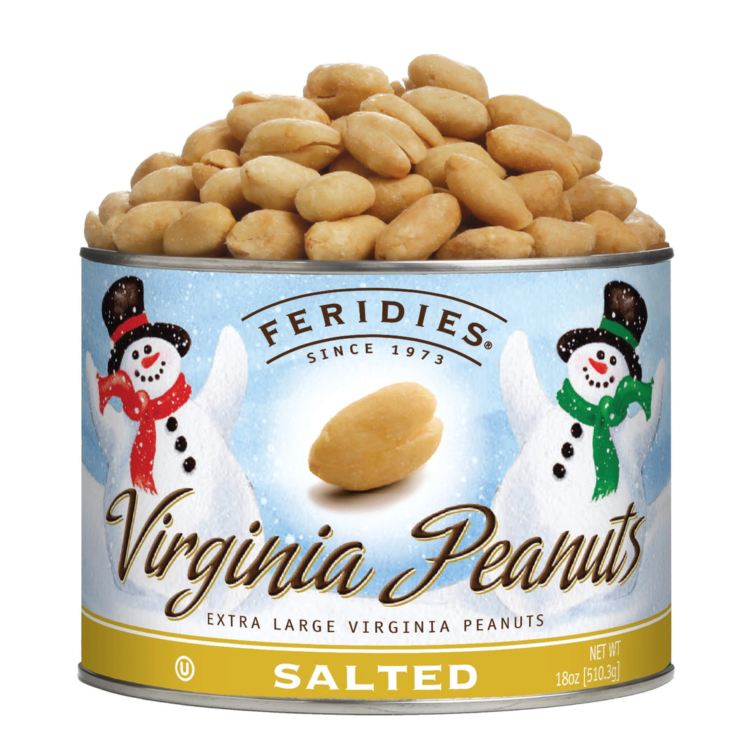 Snowman Holiday Label Salted Virginia Peanuts