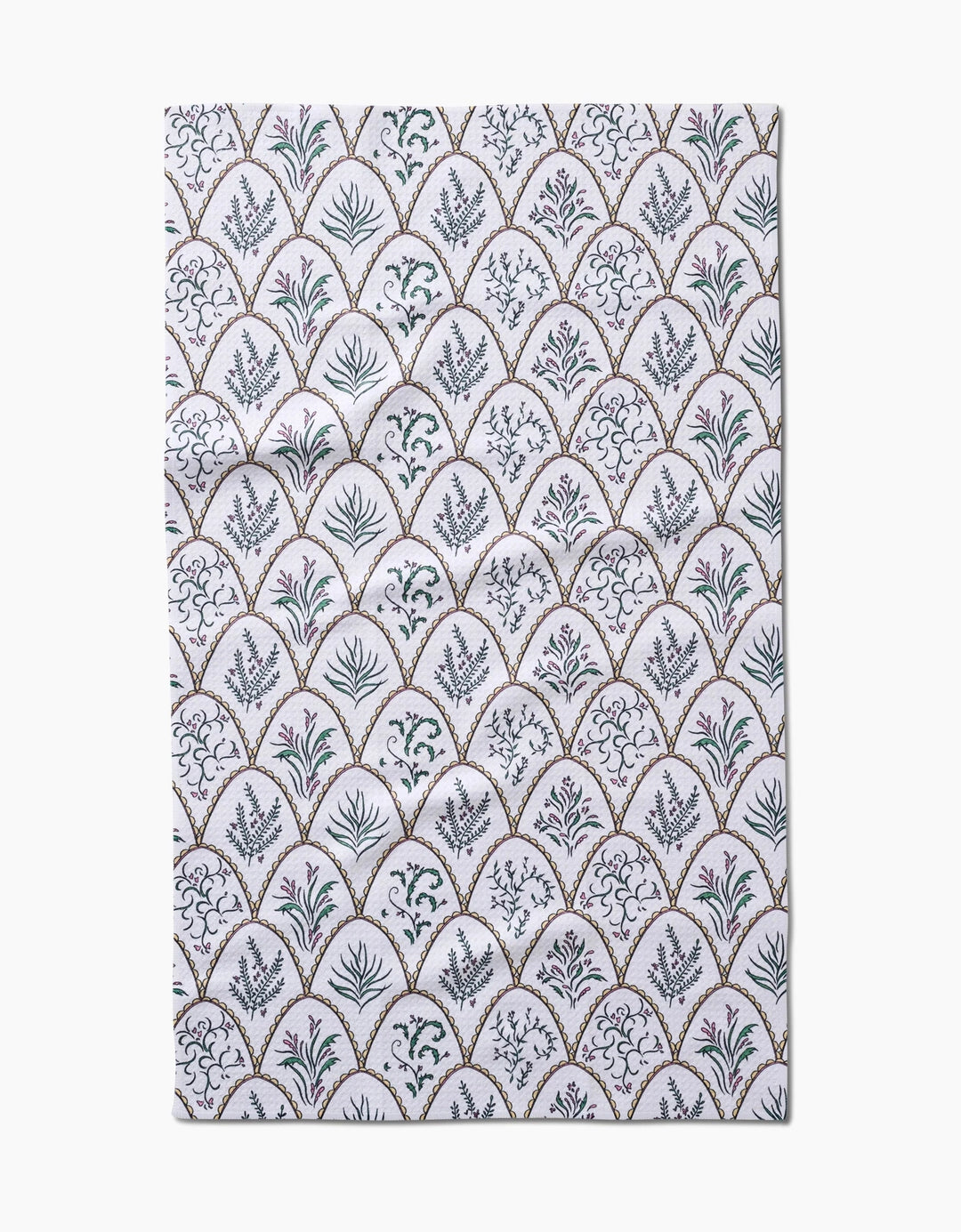 Floral Scallops Kitchen Tea Towel