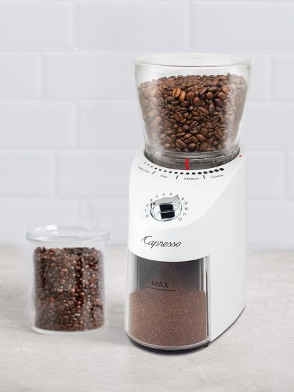 Infinity Plus Conical Burr Grinder - White