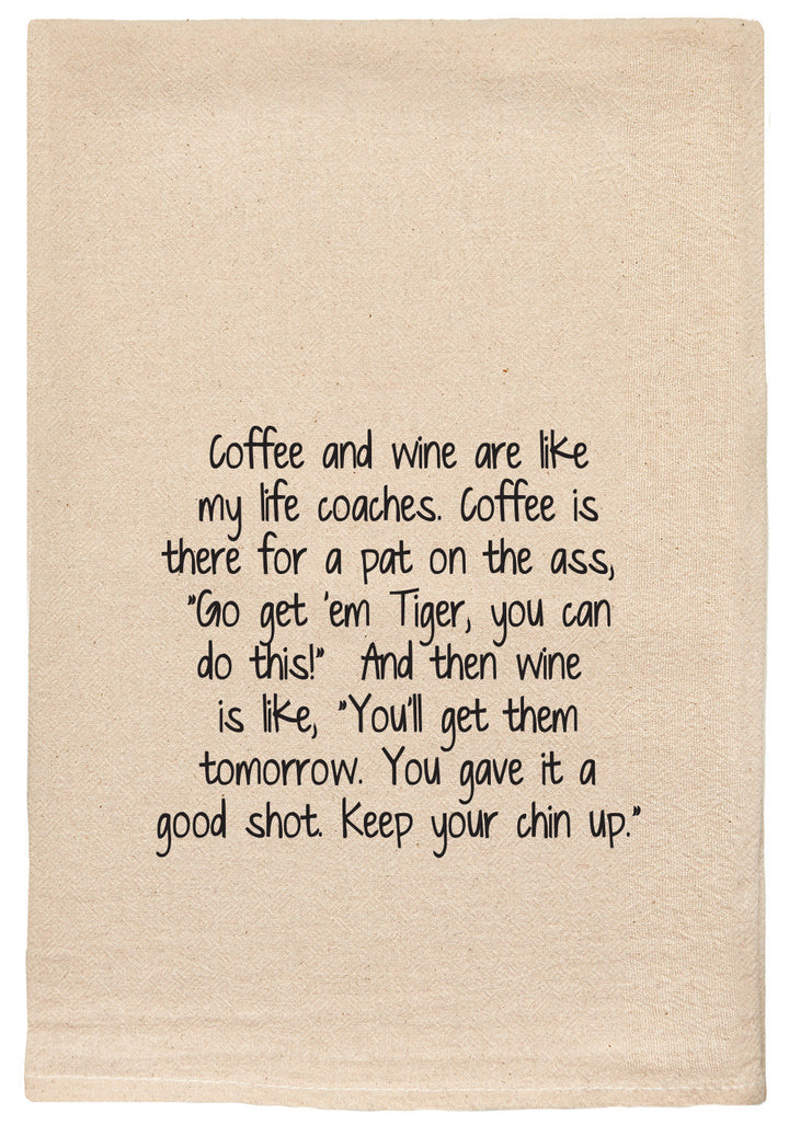 Coffee & Wine Life Coaches Towel