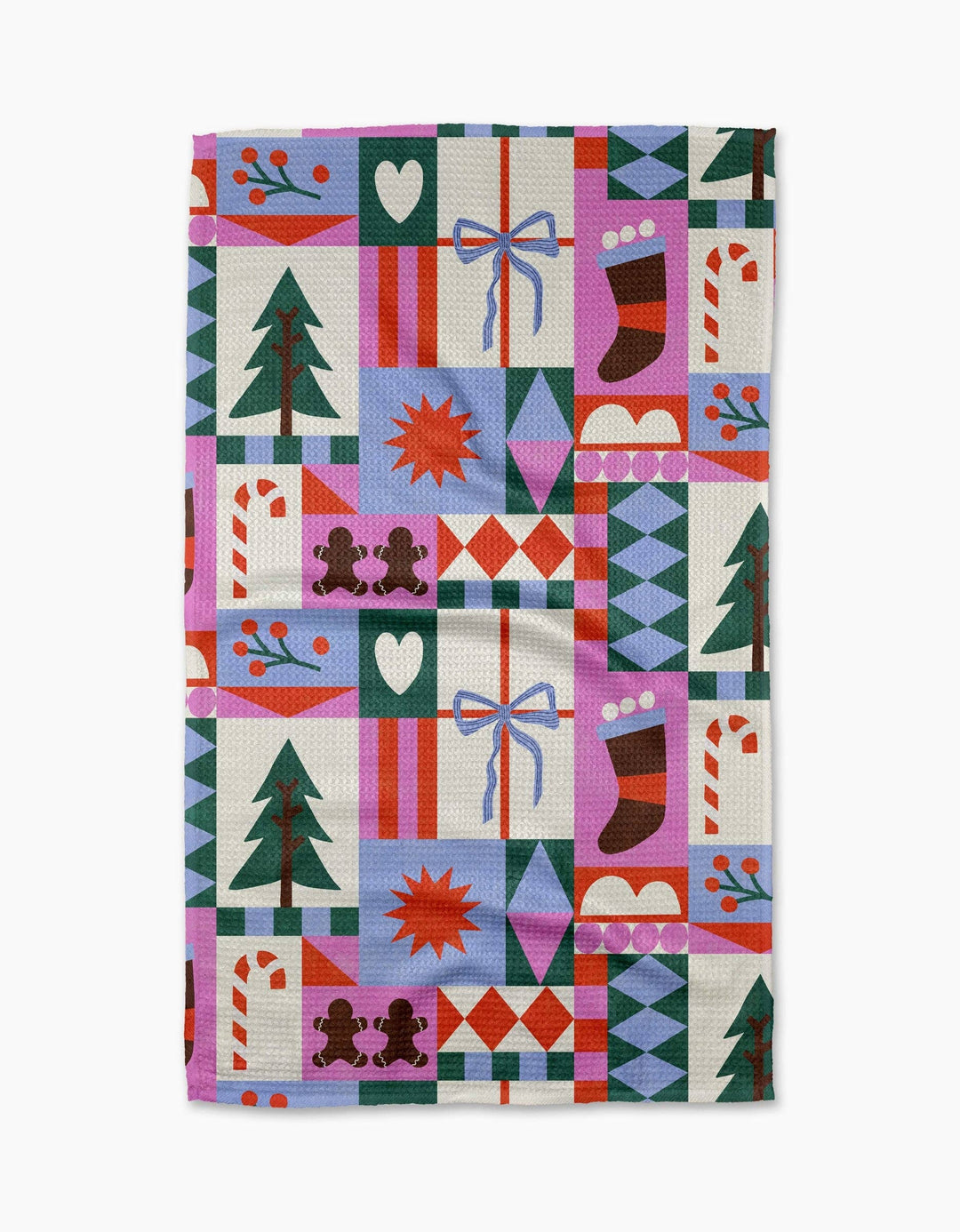 Festive Christmas Quilt Kitchen Tea Towel