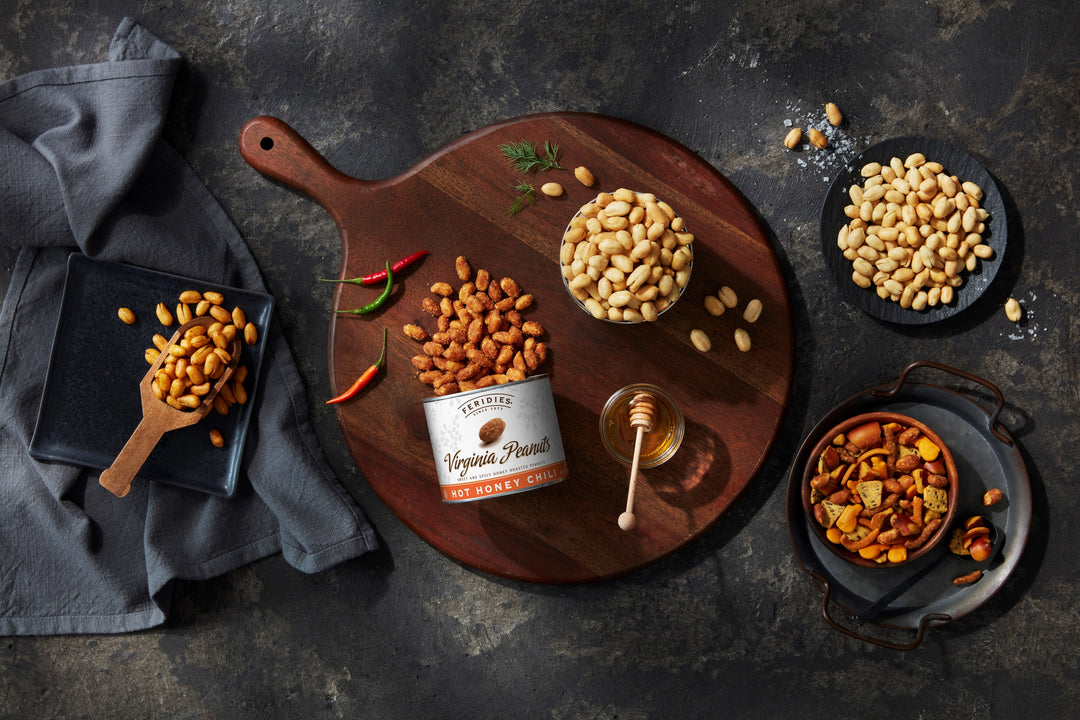 Hot Honey Chili Virginia Peanuts, 9oz Tin