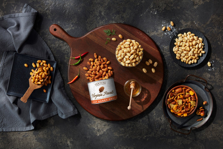 Hot Honey Chili Virginia Peanuts, 9oz Tin