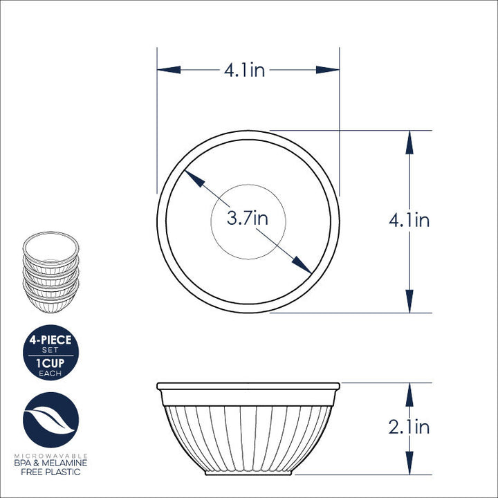 Nordicware 4 Piece Prep & Serve Mini Bowl