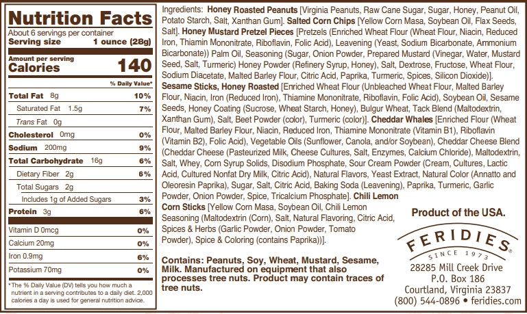 Honey Cheddar 5 O'Clock Crunch, 6oz Tin