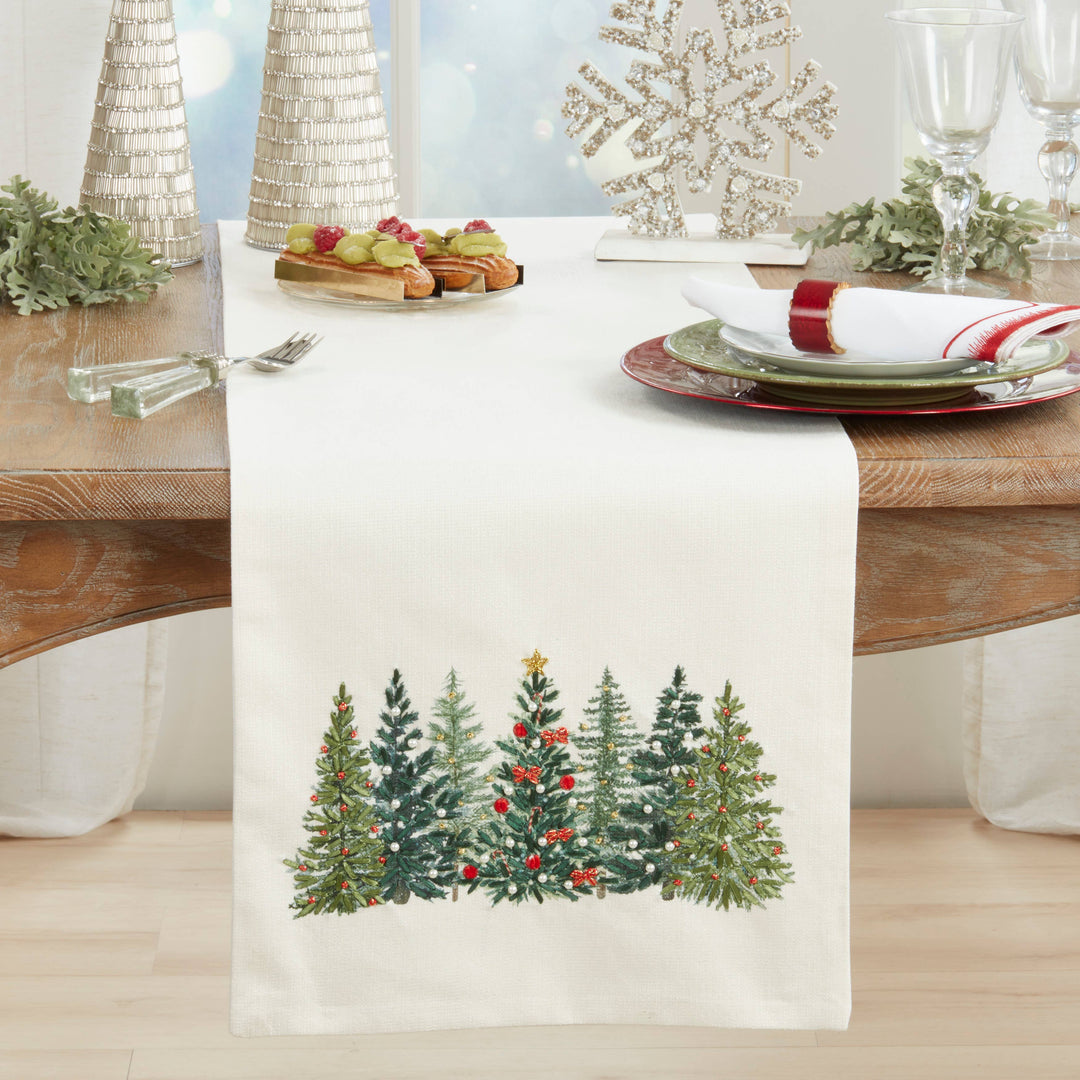 Christmas Tree Design Table Runner