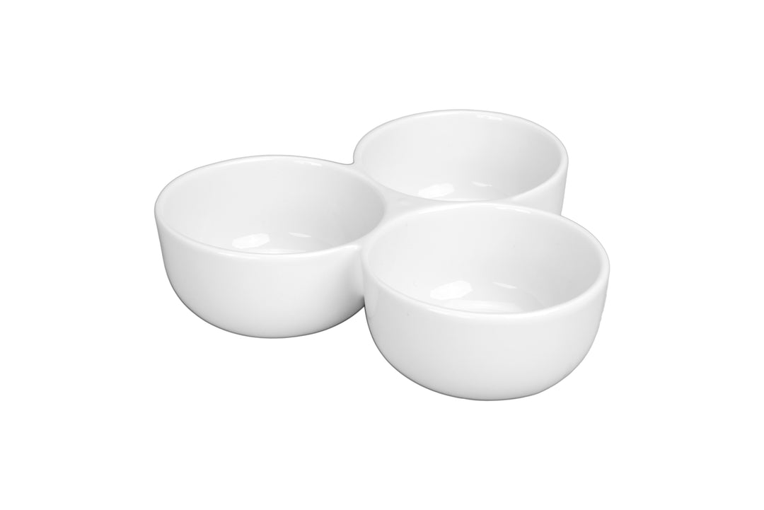 3 Section Joined Dip Bowls, 10oz