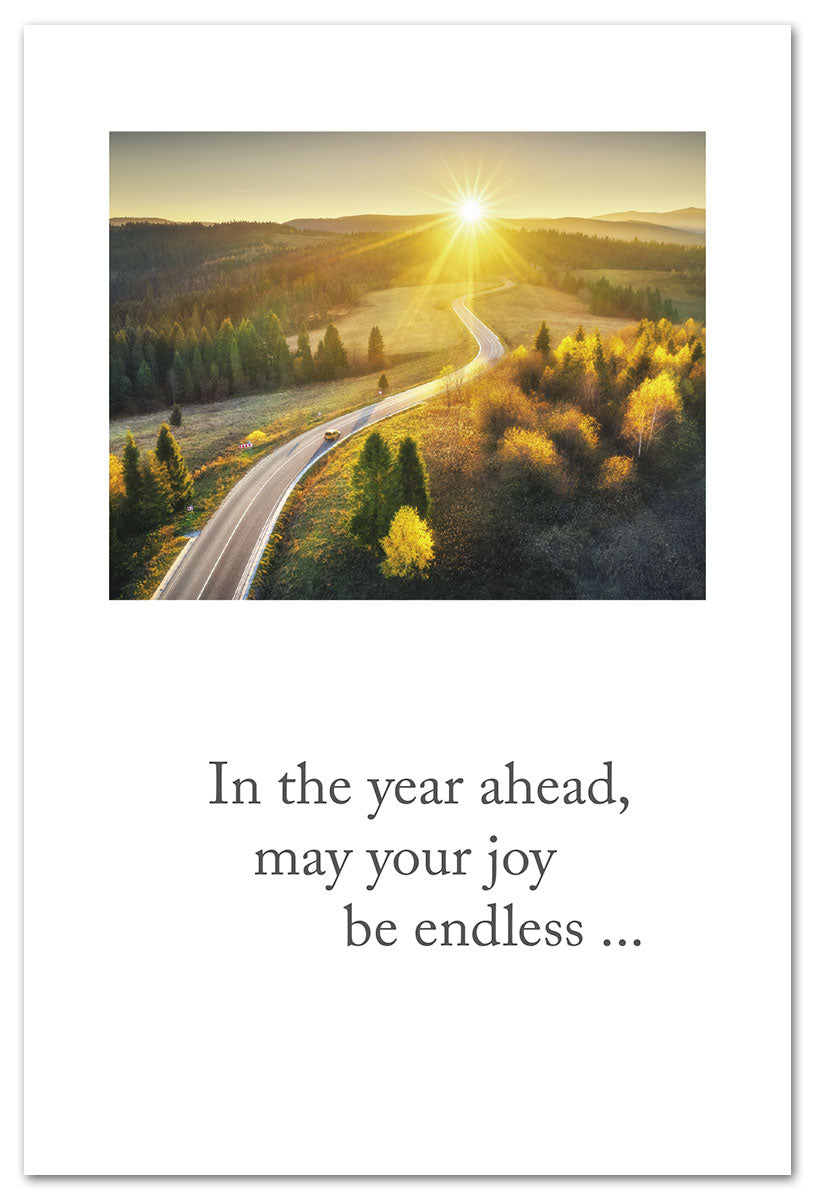 Sun Shining on Road Card