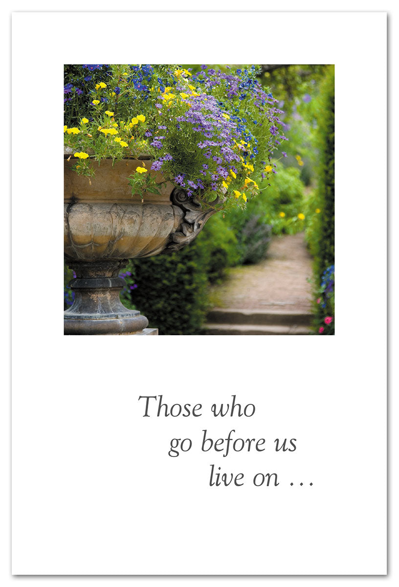 Garden Path Urn Condolence Card